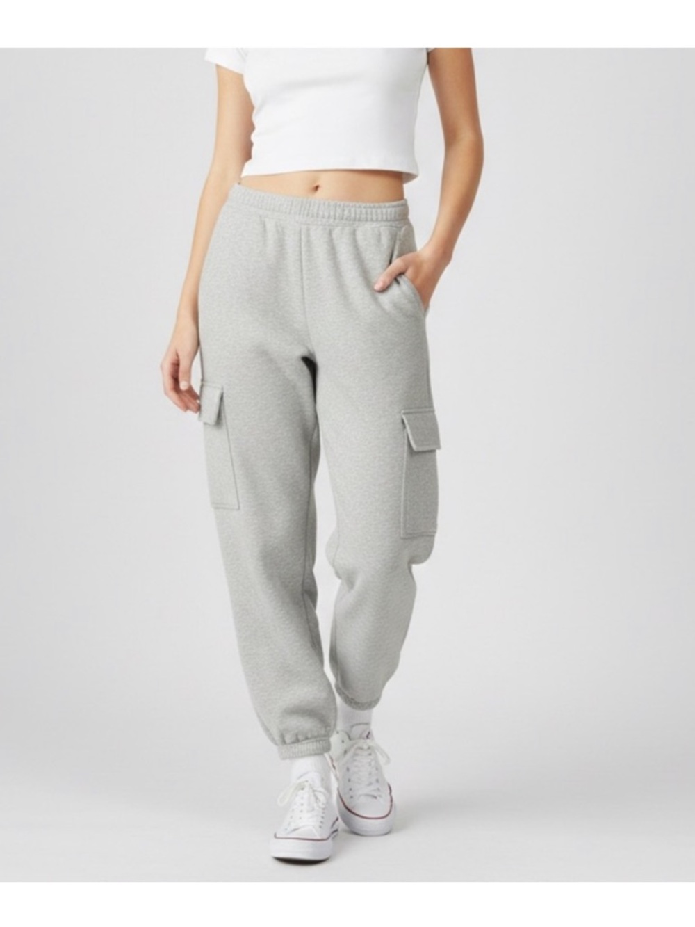Aritzia Light Grey Cargo Sweatpants